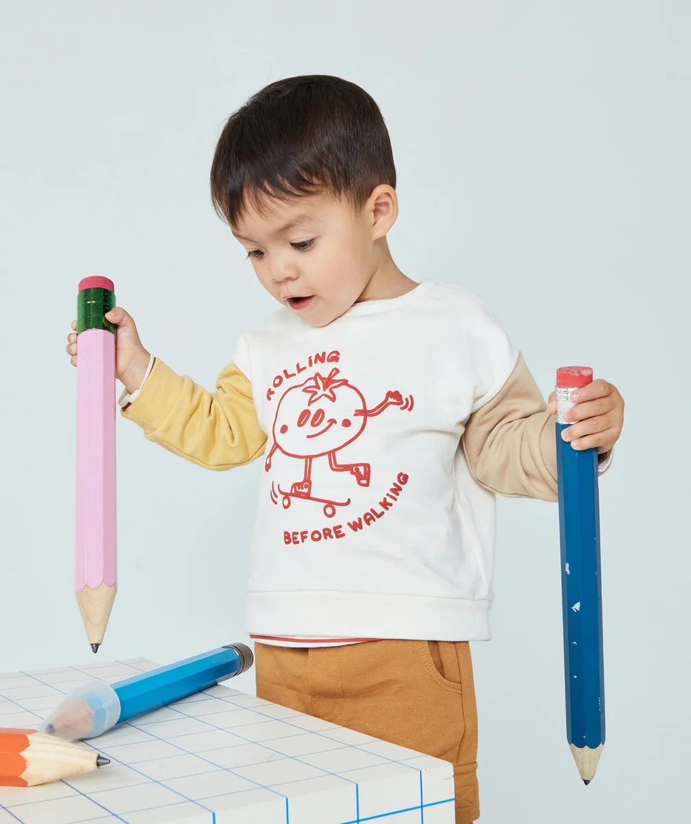 SWEAT BÉBÉ GARÇON EN FIBRES RECYCLÉES MOTIF TOMATE