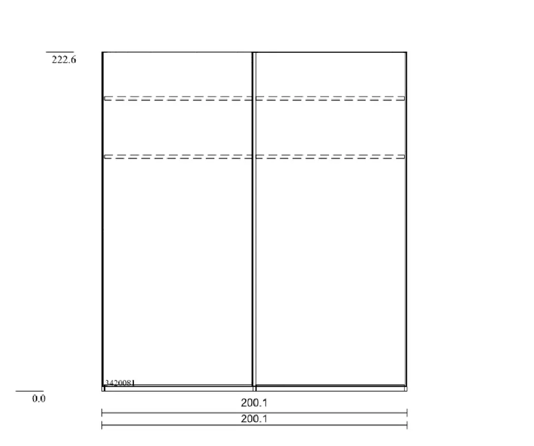Schwebetürenschrank Marcato 2.0 200 x 223 cm