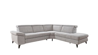 Ecksofa Tonga Stoffbezug Silber