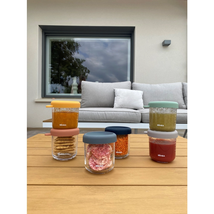 BEABA® Portionsbehälter 6er Set aus Glas, sunrise