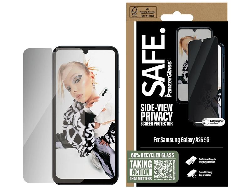 SAFE. Displayschutz Privacy Ultra-Wide Fit Galaxy A26 5G Display-Schutzfolie für das Samsung Galaxy A26 5G