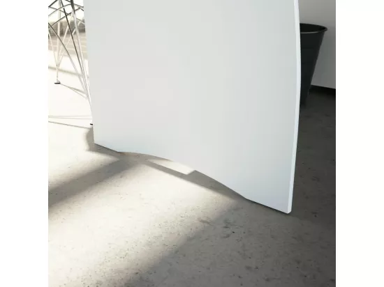 Bureau avec Caisson de 3 Tiroirs Blanc et Plateau Aspect Bois - L136 cm
