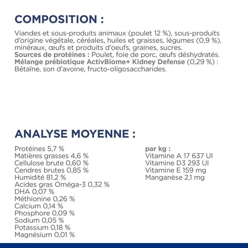 Hill's Prescription Diet k/d + Mobility Mijoté poulet, légumes