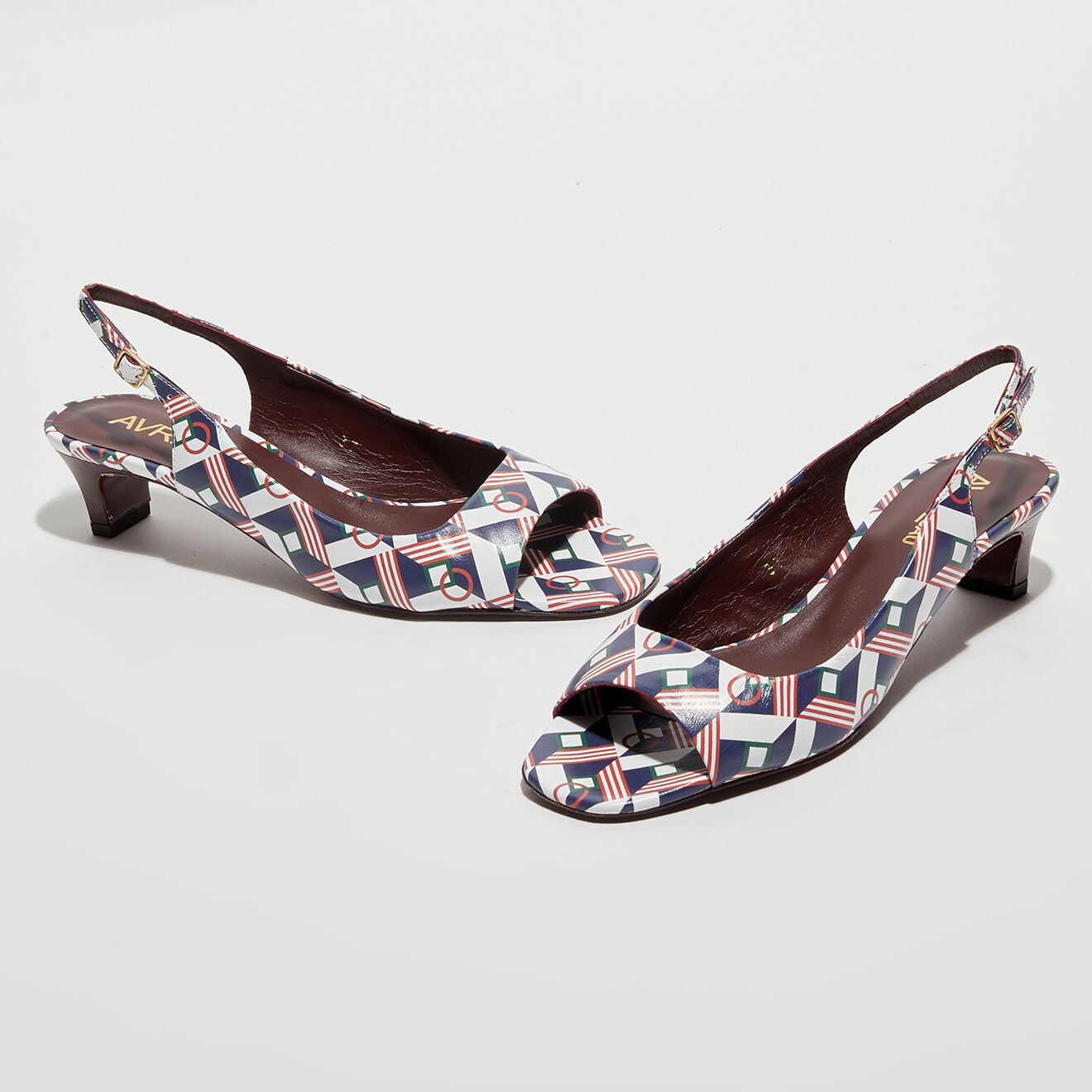 Avril Gau Sling-backs en Cuir Turbie blancs - Talon 5 cm