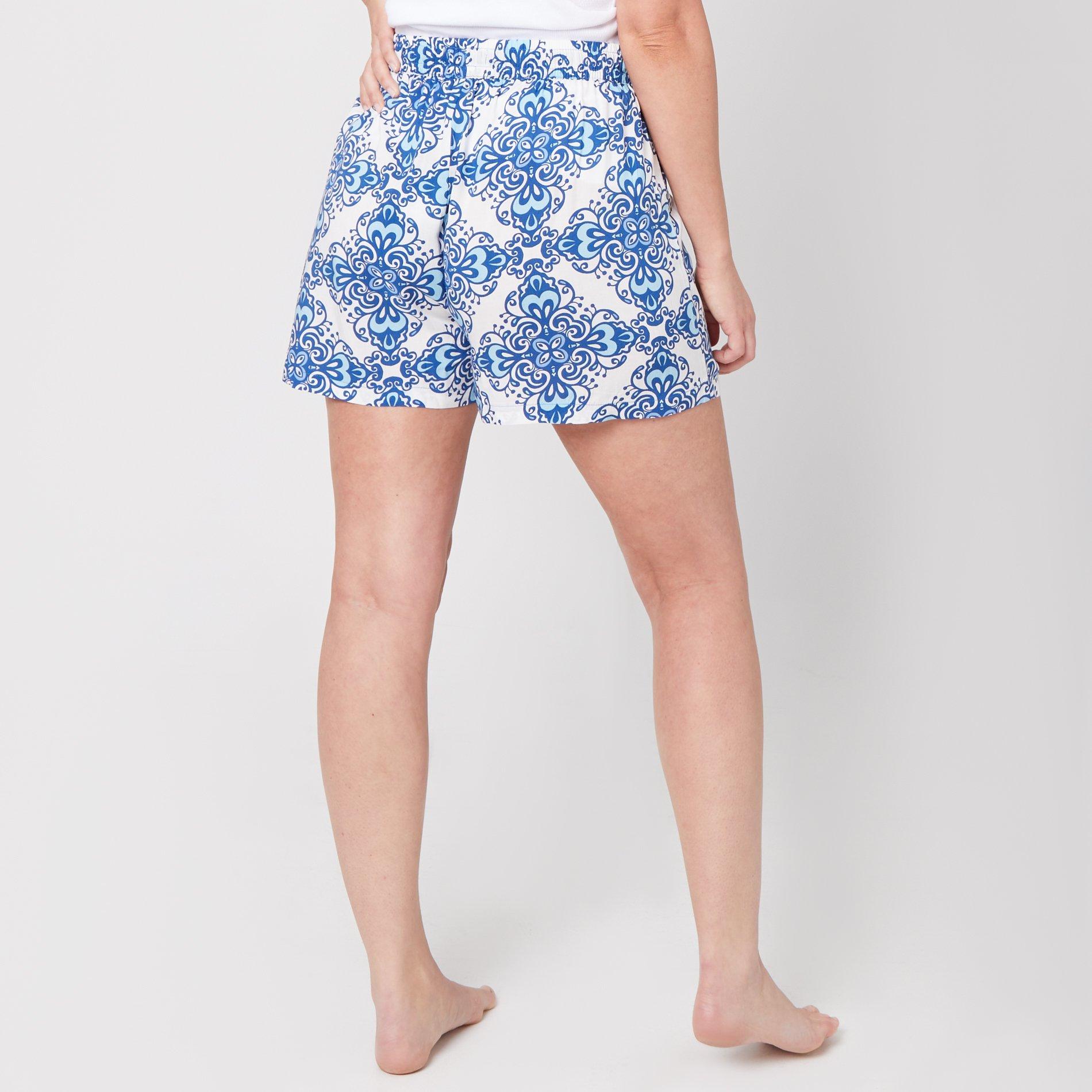 Be You Ladies Tile Woven Pyjama Shorts