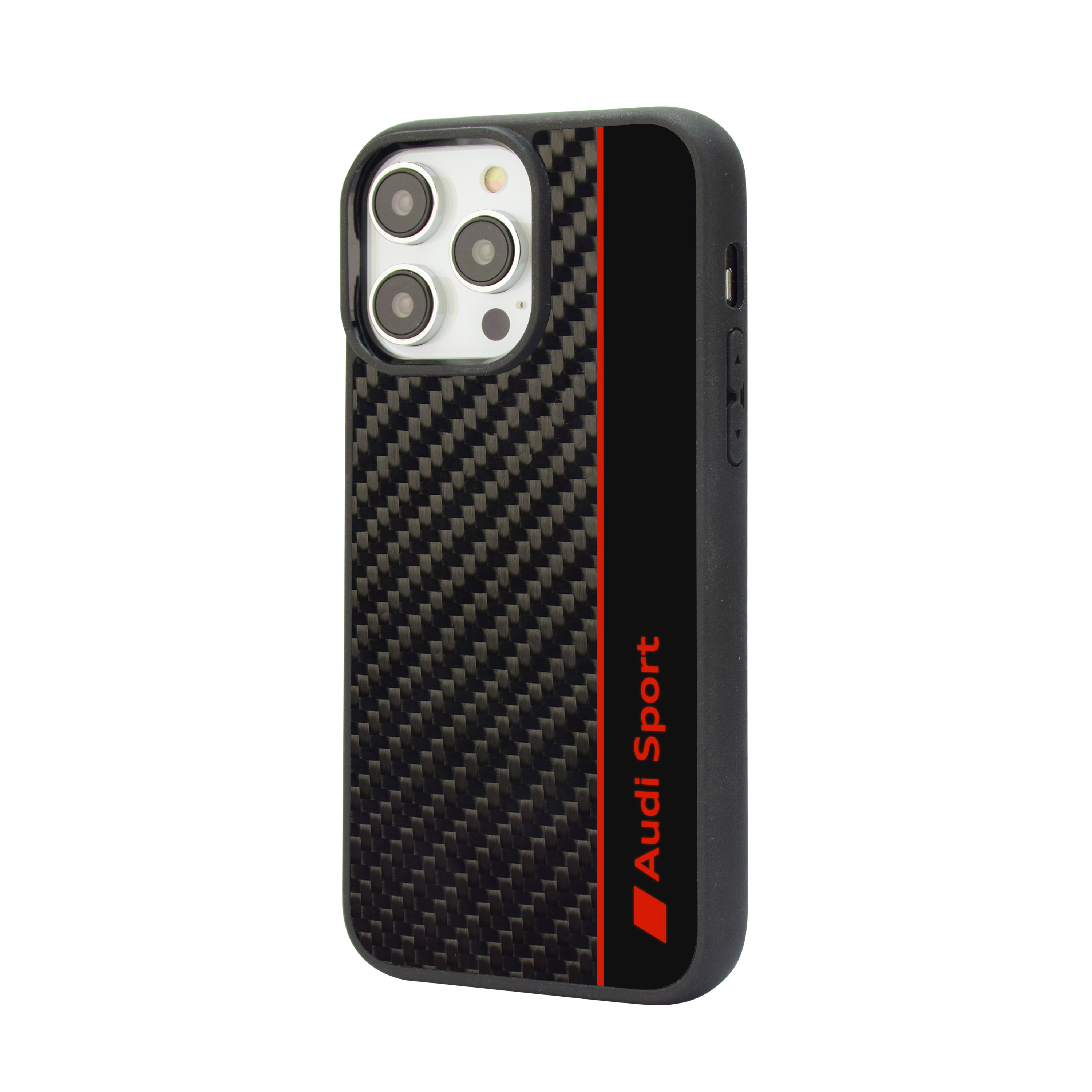 iPhone 14 Pro Max Hardcase Hülle Carbon Fiber (AUS-TPUPCIP14PM-R8/D1-BK) - Schwarz