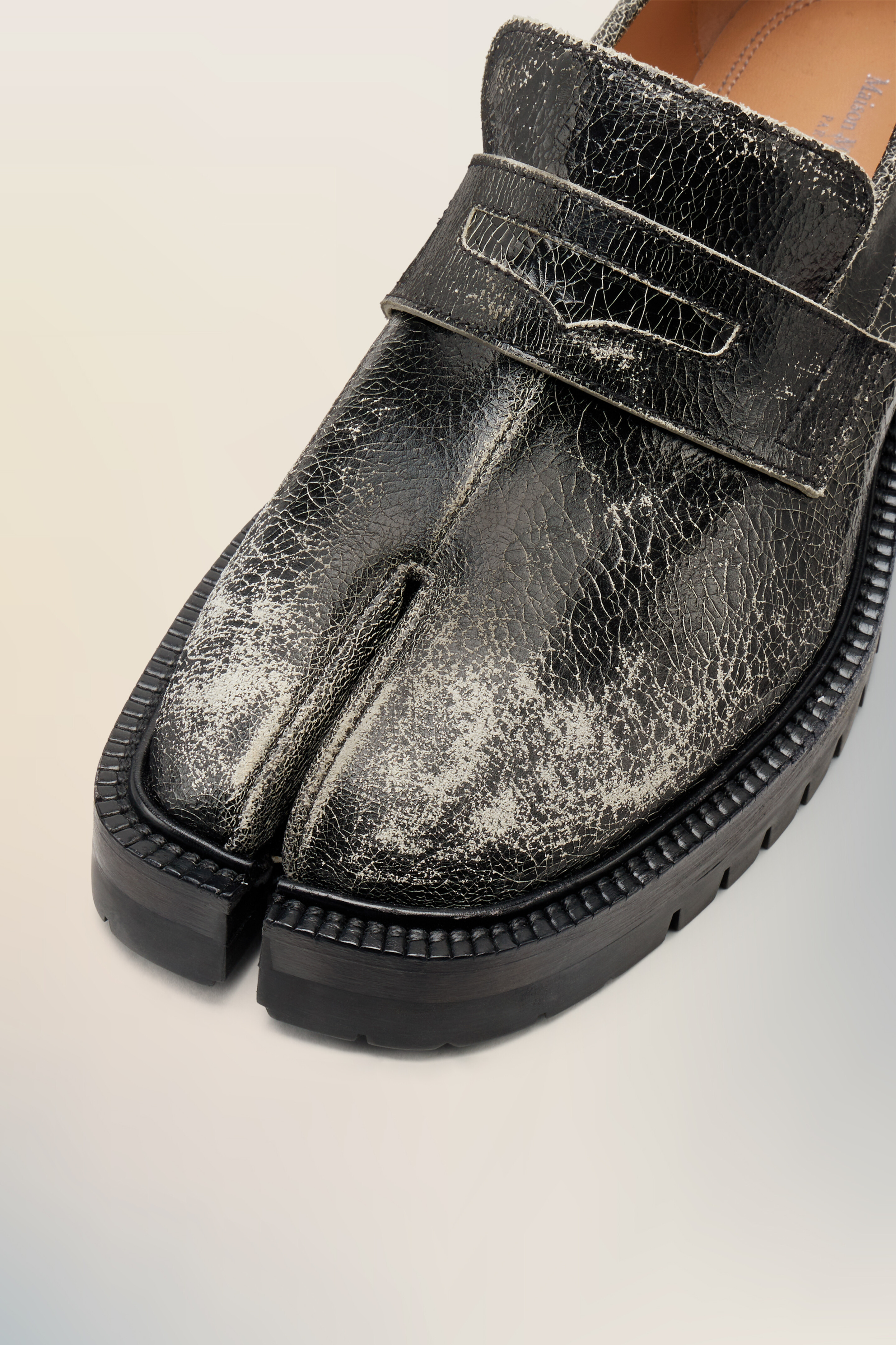 Mocassins Tabi County noirs en cuir - femme