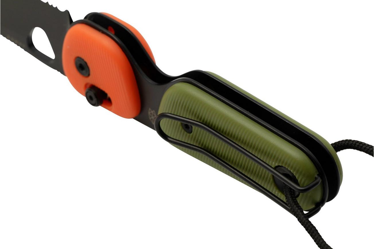 The James Brand The Redstone, OD Green   Orange PP, black, Serrated, KN118197-01, zakmes