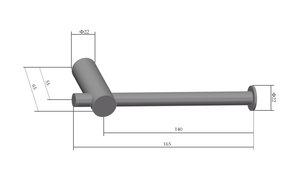 Saniclear Academy toilet rolhouder verouderd ijzer - gunmetal