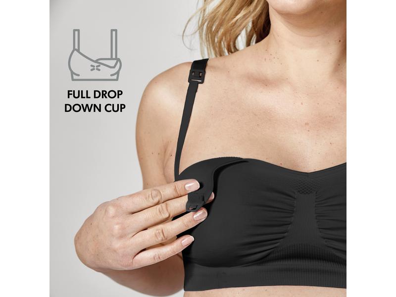 MEDELA Still-BH Keep Cool Schwarz XXL Atmungsaktiver Schwangerschafts- und Still-BH