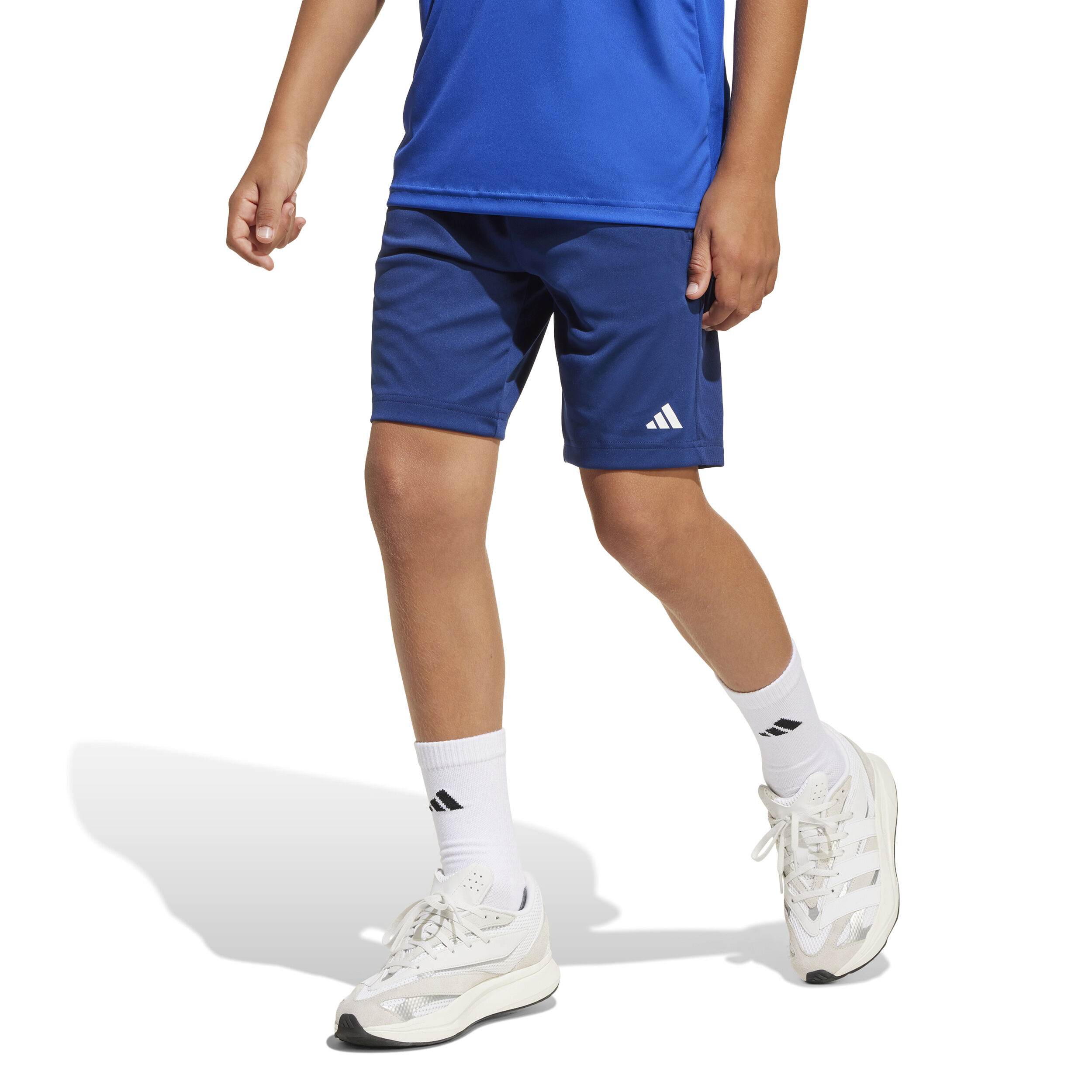 adidas Training Essentials Logo Regular Fit 8in Shorts Enfants - Bleu Foncé