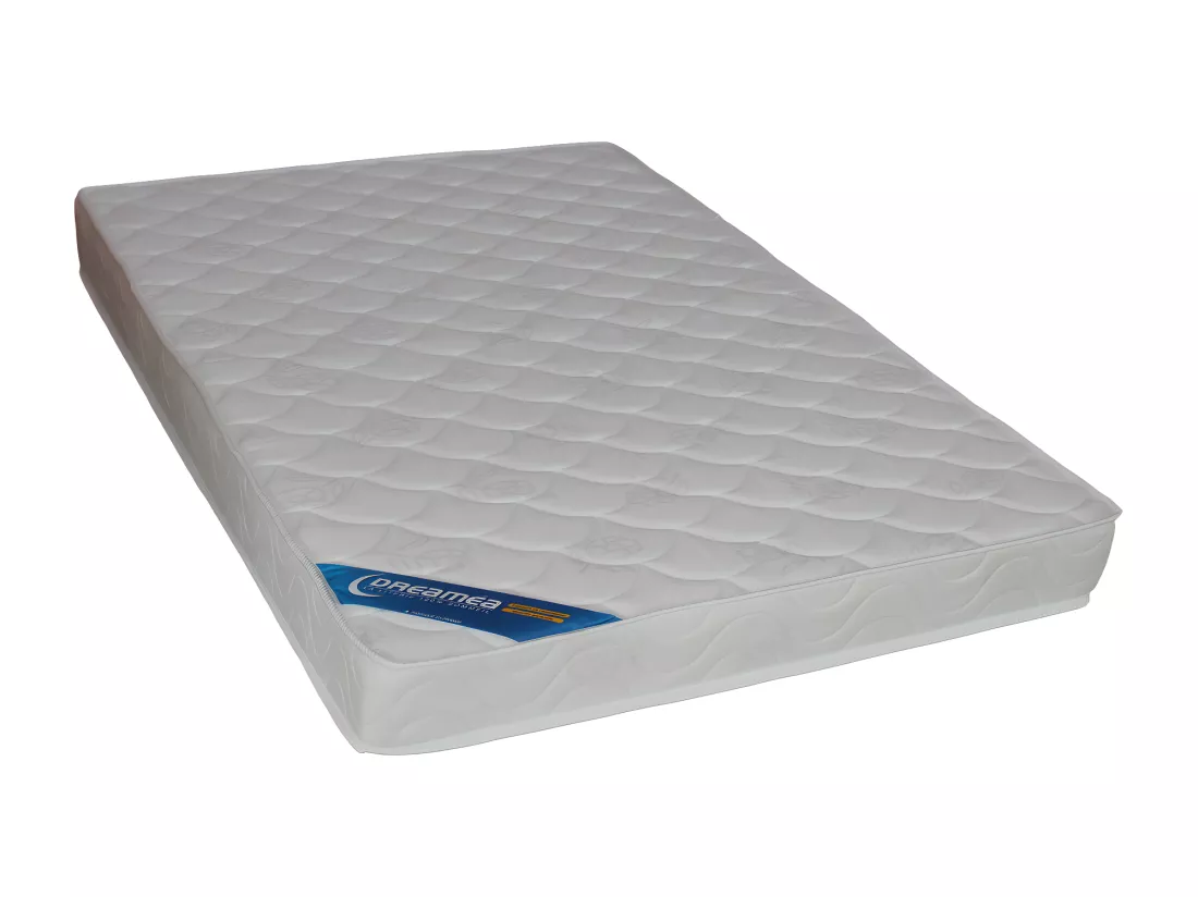 Lit mezzanine GEDEON II - 140 x 190 cm - Avec bureau - Pin massif - Blanchi + matelas