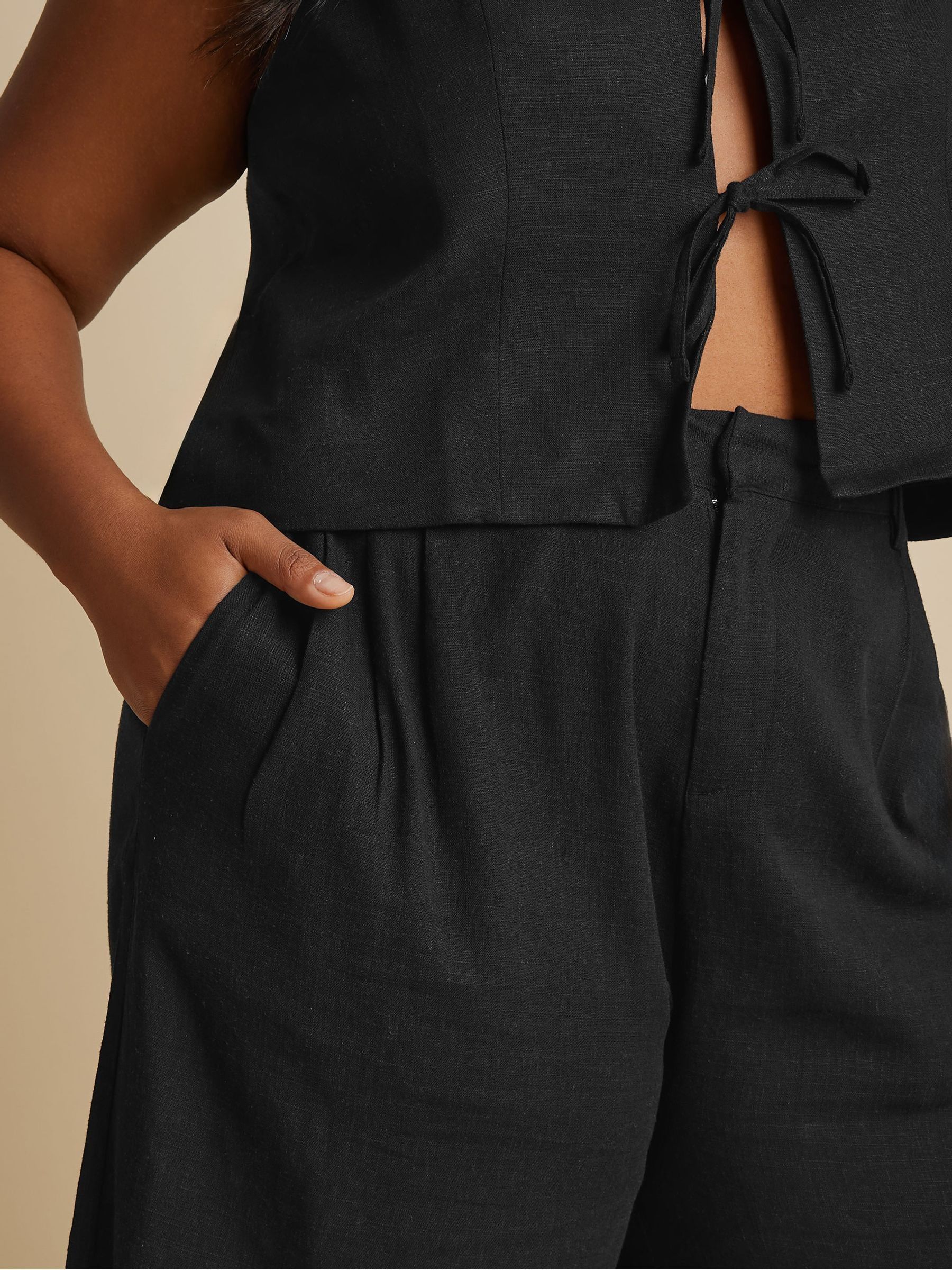 Yours Curve - Linnen bermudashort