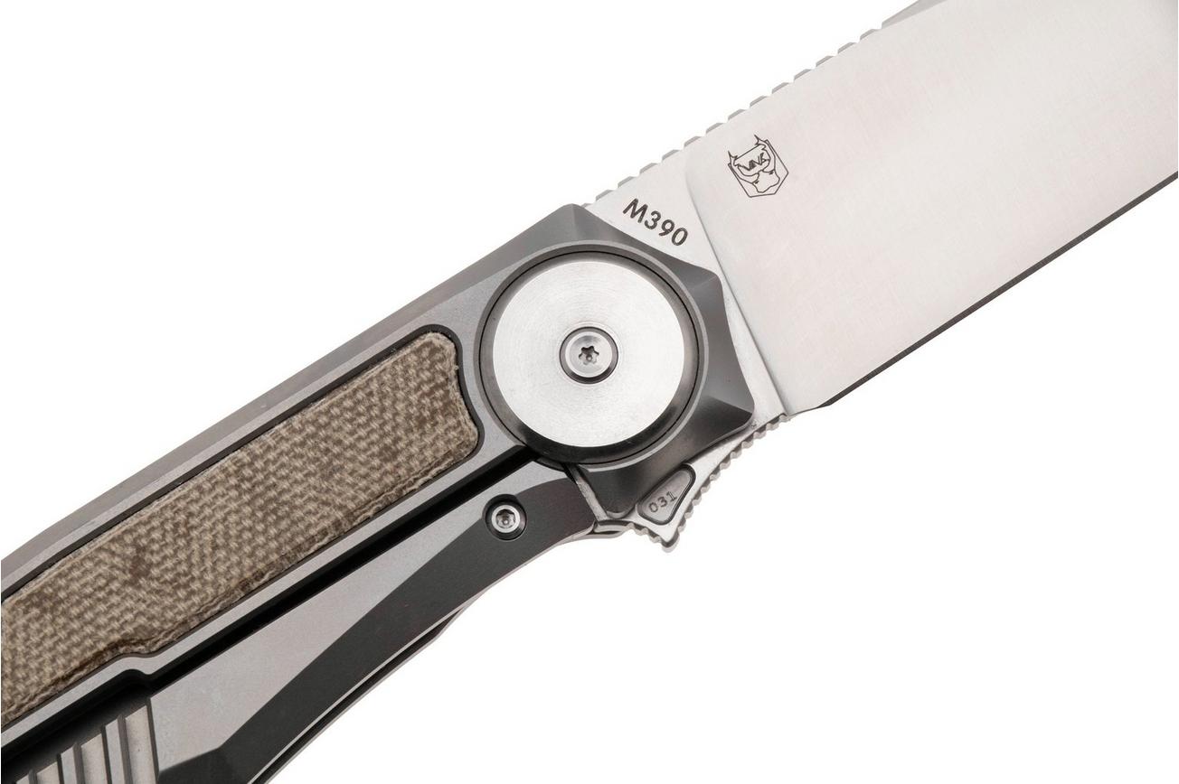 Real Steel Avangard 9781 Satin M390, Titanium Green Micarta, zakmes, Ivan Braginets design