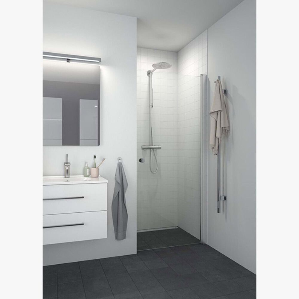DUSJDØR SCANBAD MATCH SATIN/FROSTET GLASS 70 CM