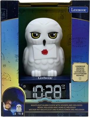 Harry Potter Hedwig Digital Vekkeklokke med Nattlampe