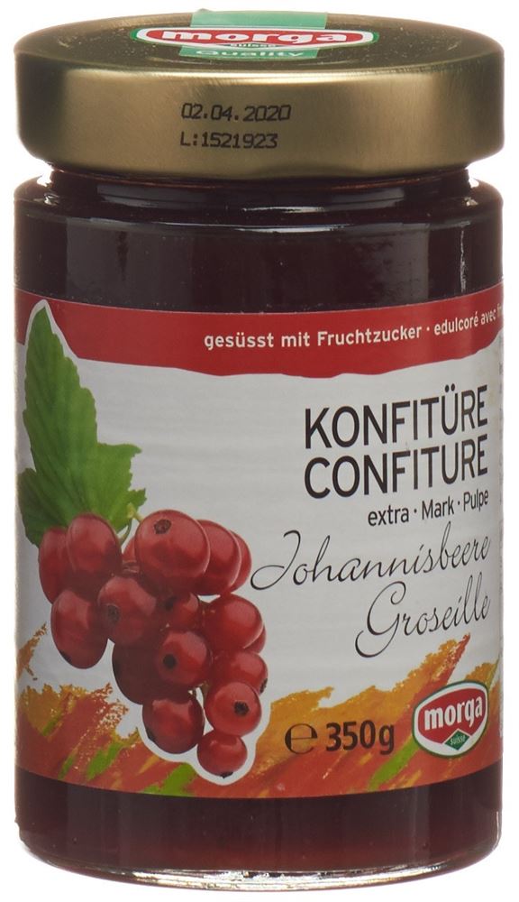 MORGA Konfitüre Johannisbeermark mit Fruchtzucker 350 g