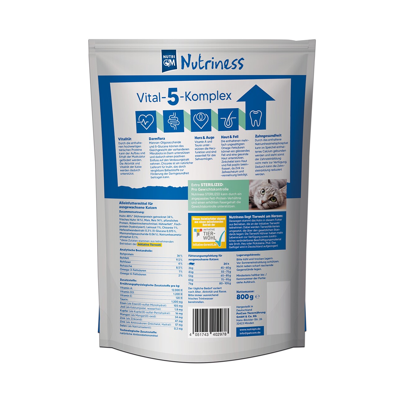 NutriQM Nutriness Sterilized 5 x 800g