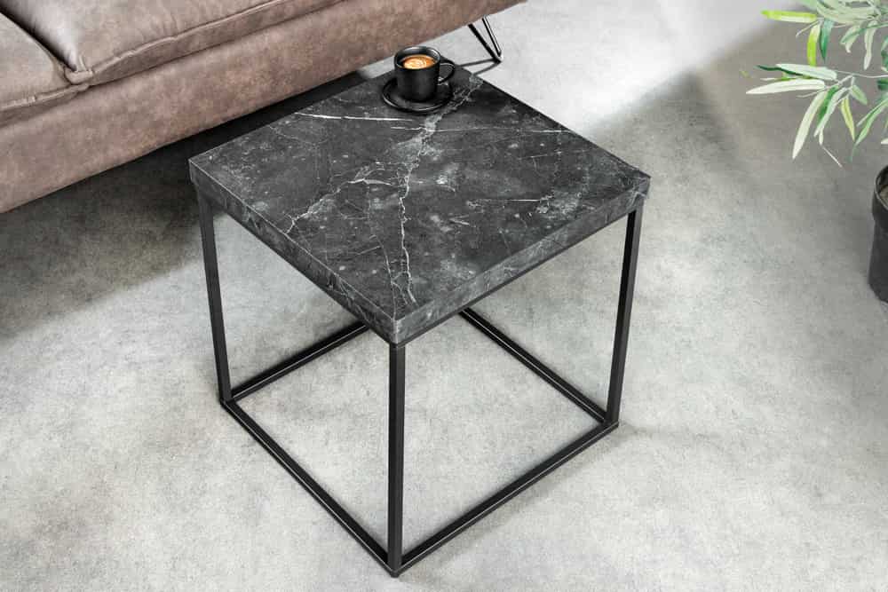 Moderner Beistelltisch ARCHITECTURE 45cm graphit Metallgestell