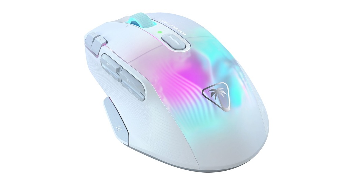 Turtle BeachKone XP Air gaming muis  (Wit, USB-C / 2,4GHz / Bluetooth, 50 - 19.000 Dpi, RGB)