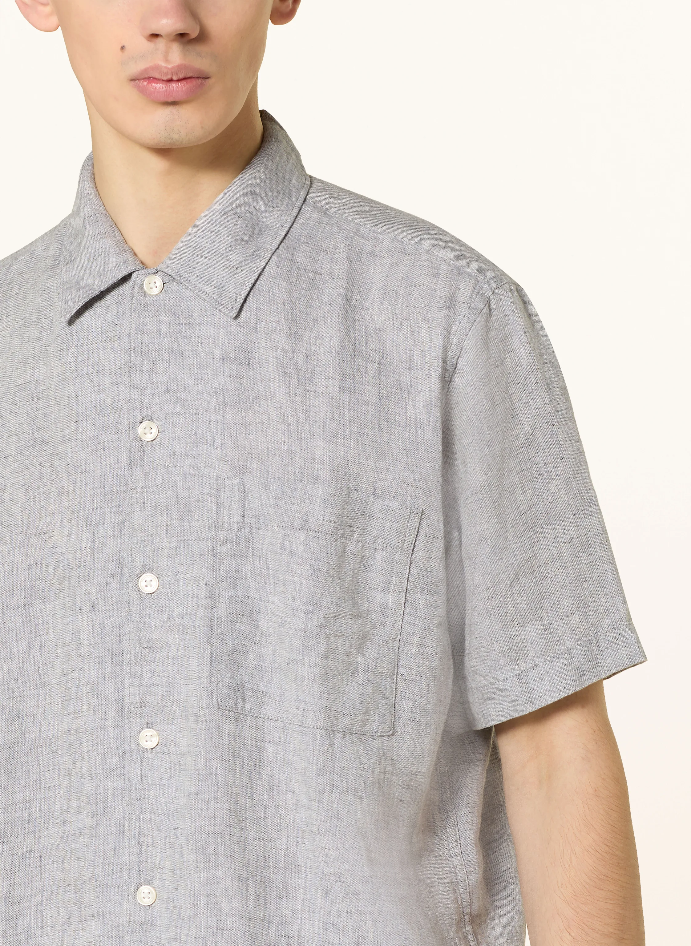 Marc O'Polo Kurzarm-Hemd Regular Fit aus Leinen