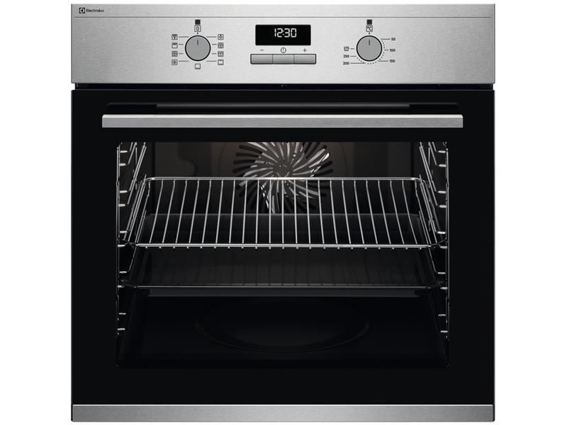 Electrolux Einbaubackofen EB6L40XCN Schwarz/Silber A Backofen für den Einbau