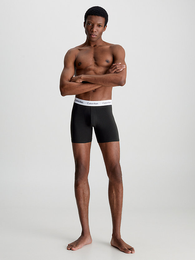 Pacote com 3 Cuecas Boxer Longas - Algodão Elástico