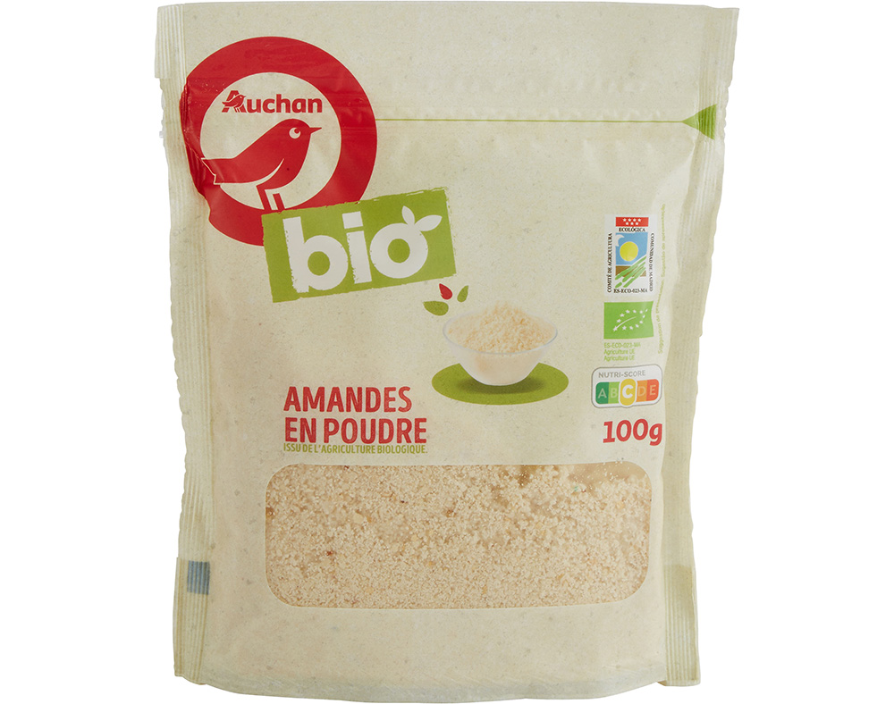 MIOLO DE AMÊNDOA SEM PELE AUCHAN BIO 100G