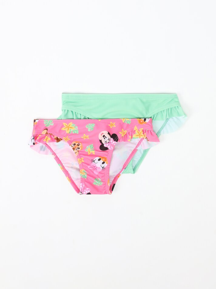Conjunto com 2 maiôs da Minnie Mouse e da Margarida ©DS - Verde Pastel