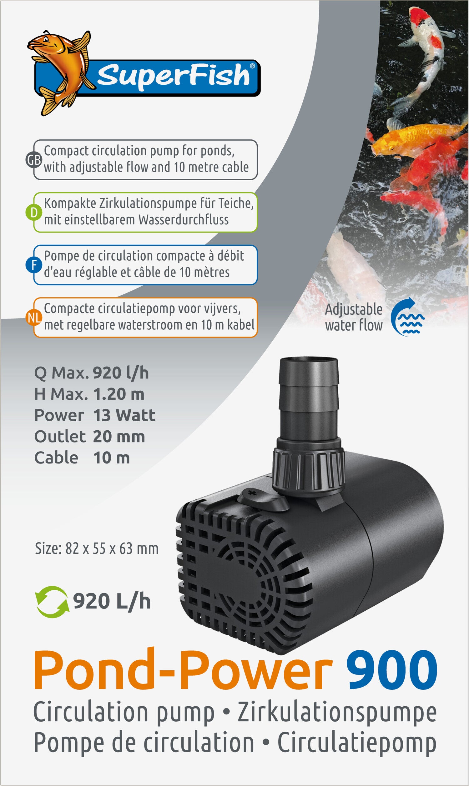 SuperFish circulatiepomp Pond-Power 900 l/h