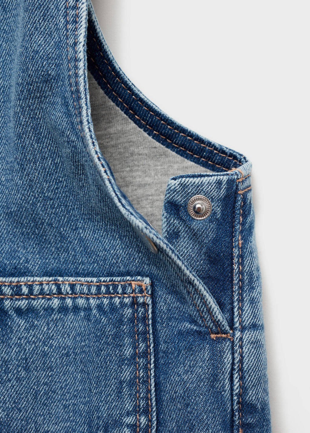 Mango Kids tuinbroek medium blue denim