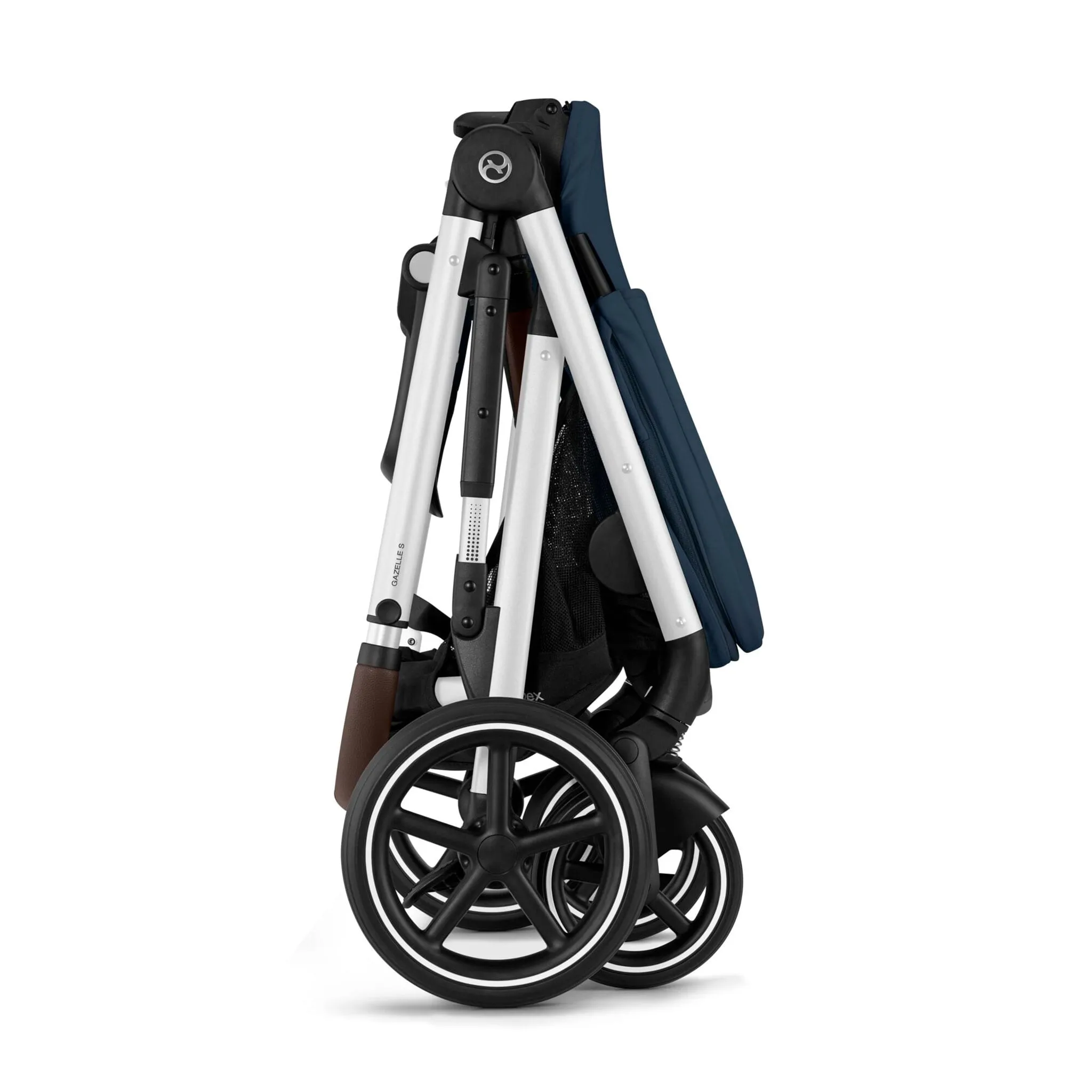 Cybex Poussette Gazelle S 2 – Châssis couleur argent avec siège Bleu Océan