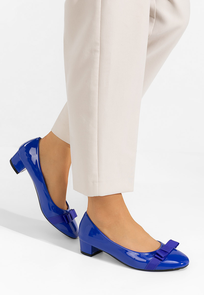 Chaussures à petit talon bleus Carasca