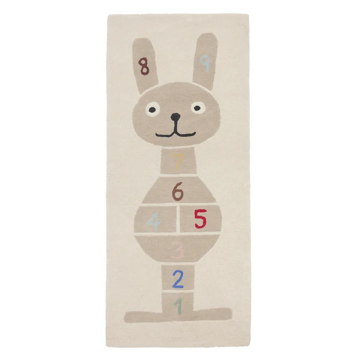 OYOY - Kinderspielteppich, 180 x 75 cm, Kaninchen