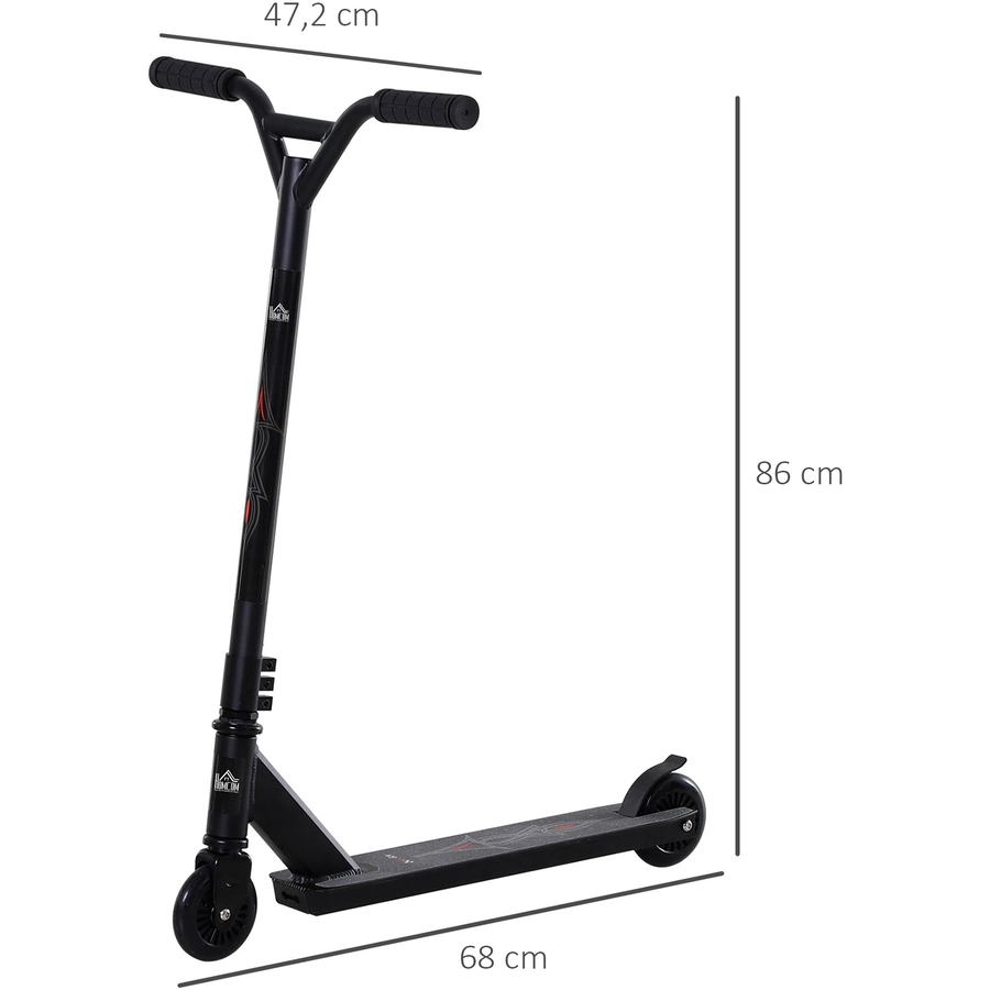 HOMCOM Tretroller für Kinder schwarz