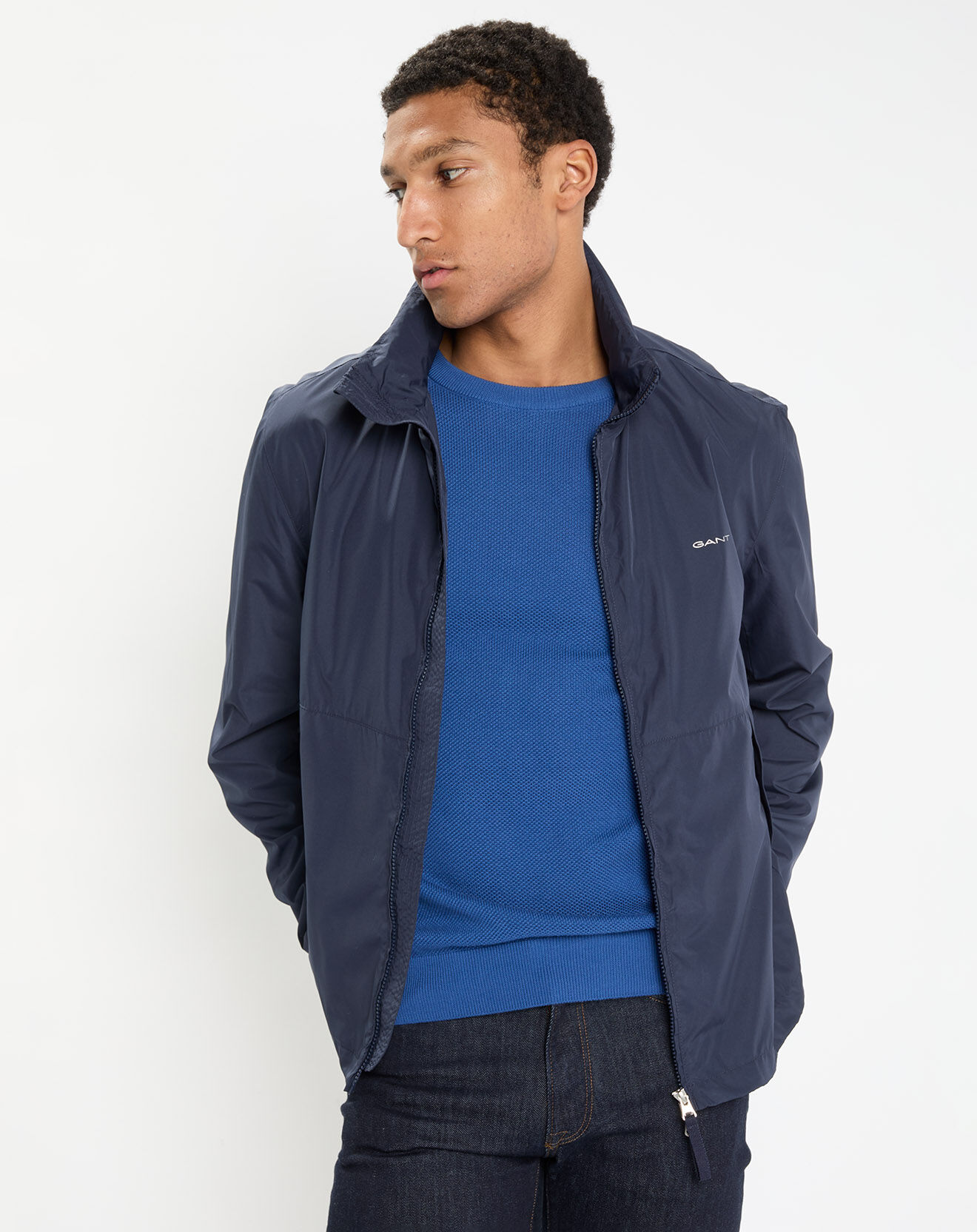 Gant Blouson léger Anorak bleu marine