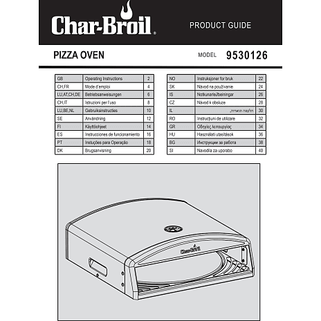 Char-Broil pizzaovn med pizzasten