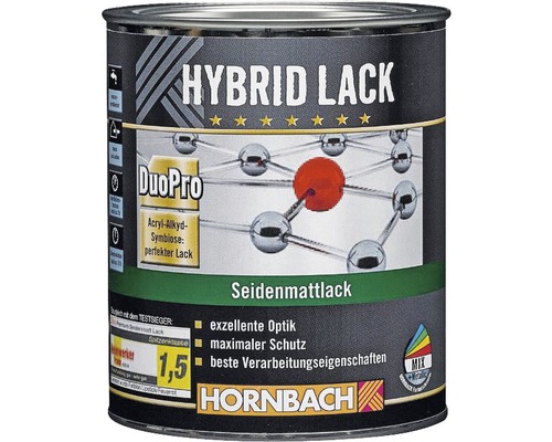 HORNBACH Gekleurde Lak Hybride Lak Meubellak Satijn Mat RAL 9005 Diepzwart 750 ml