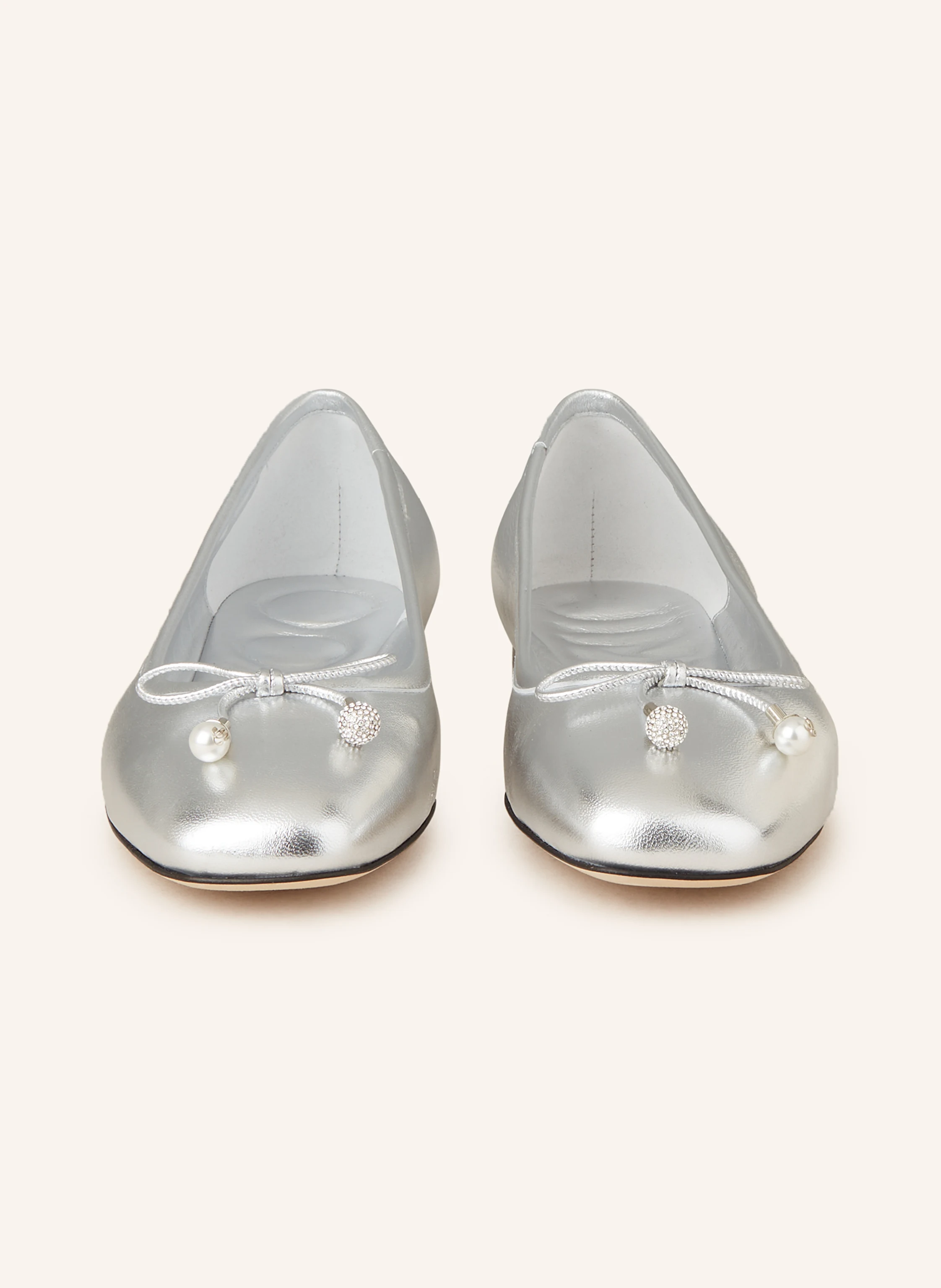 JIMMY CHOO Ballerinas ELME mit Schmucksteinen und Perlen