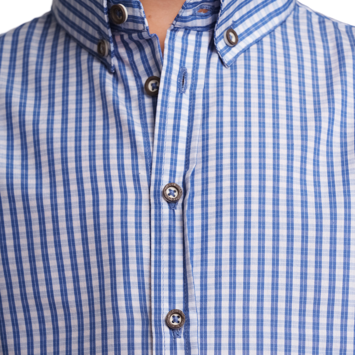 Topolino Jungen Hemd mit Karo-Muster hellblau / weiss