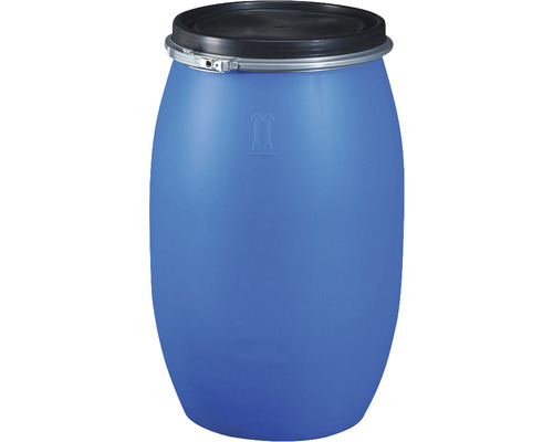 120L blauwe kunststof dekseltrommel