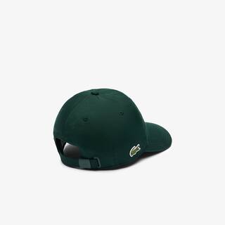Casquette brodée en gabardine de coton Chapeaux & Casquettes - Vert - Lacoste - Femme