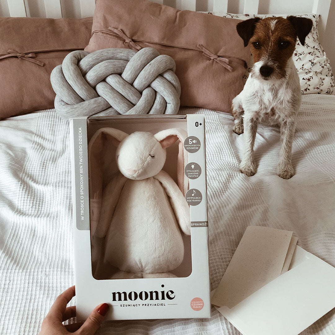 Moonie 2.0 next gen knuffelkonijn met nachtlamp powder