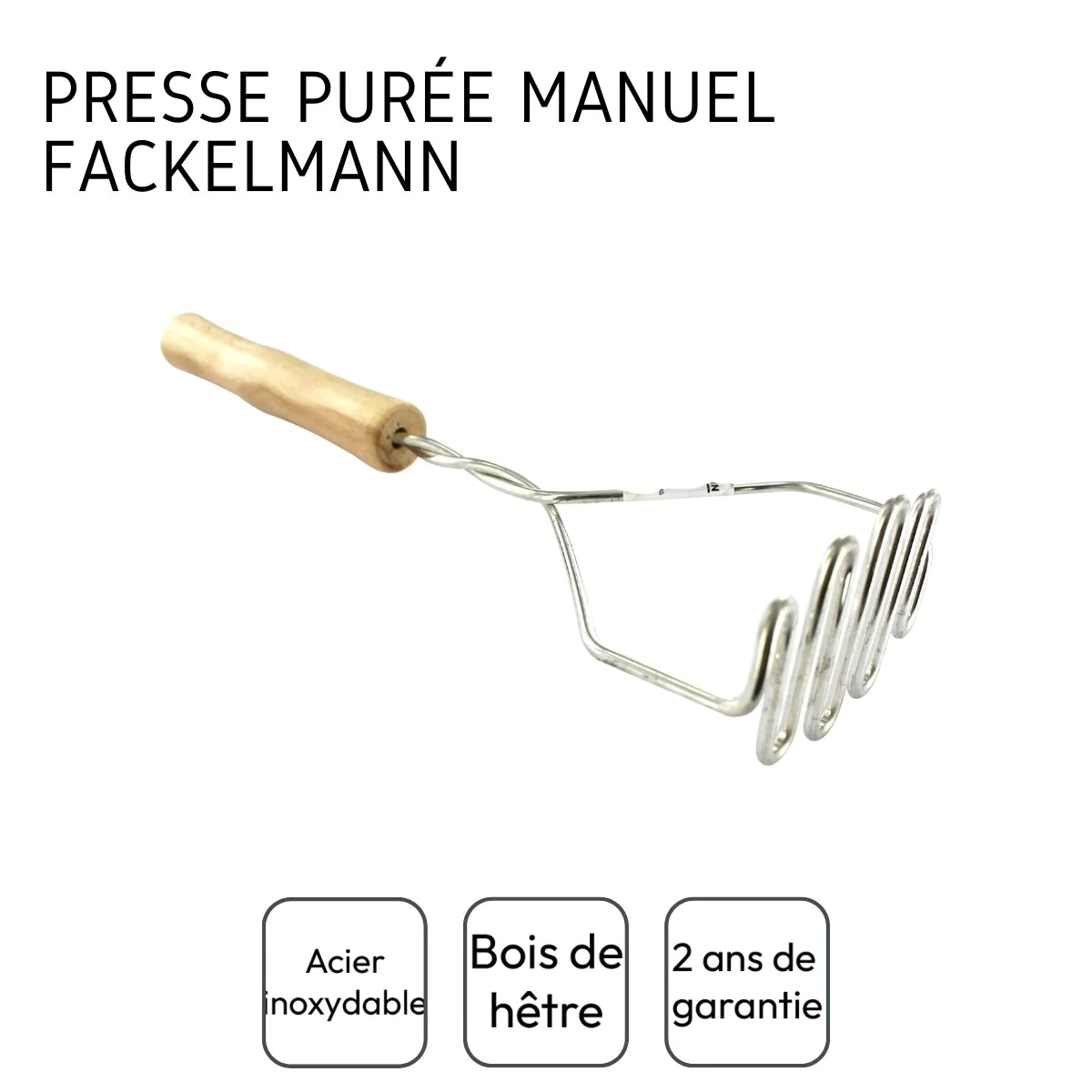 Presse purée manuel manche bois Wood Edition Fackelmann