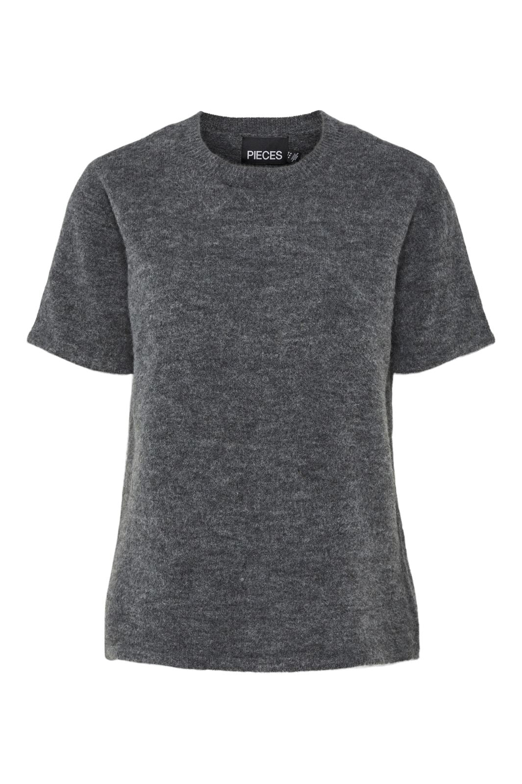 Pieces Pcpiko Ss O-Neck Knit 4631006 dark grey melange