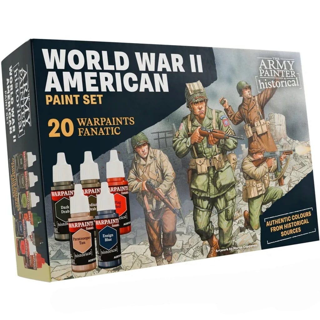 The Army Painter  Historical: World War II American Paint Set    Heldenhafte US-Truppen für deinen Maltisch