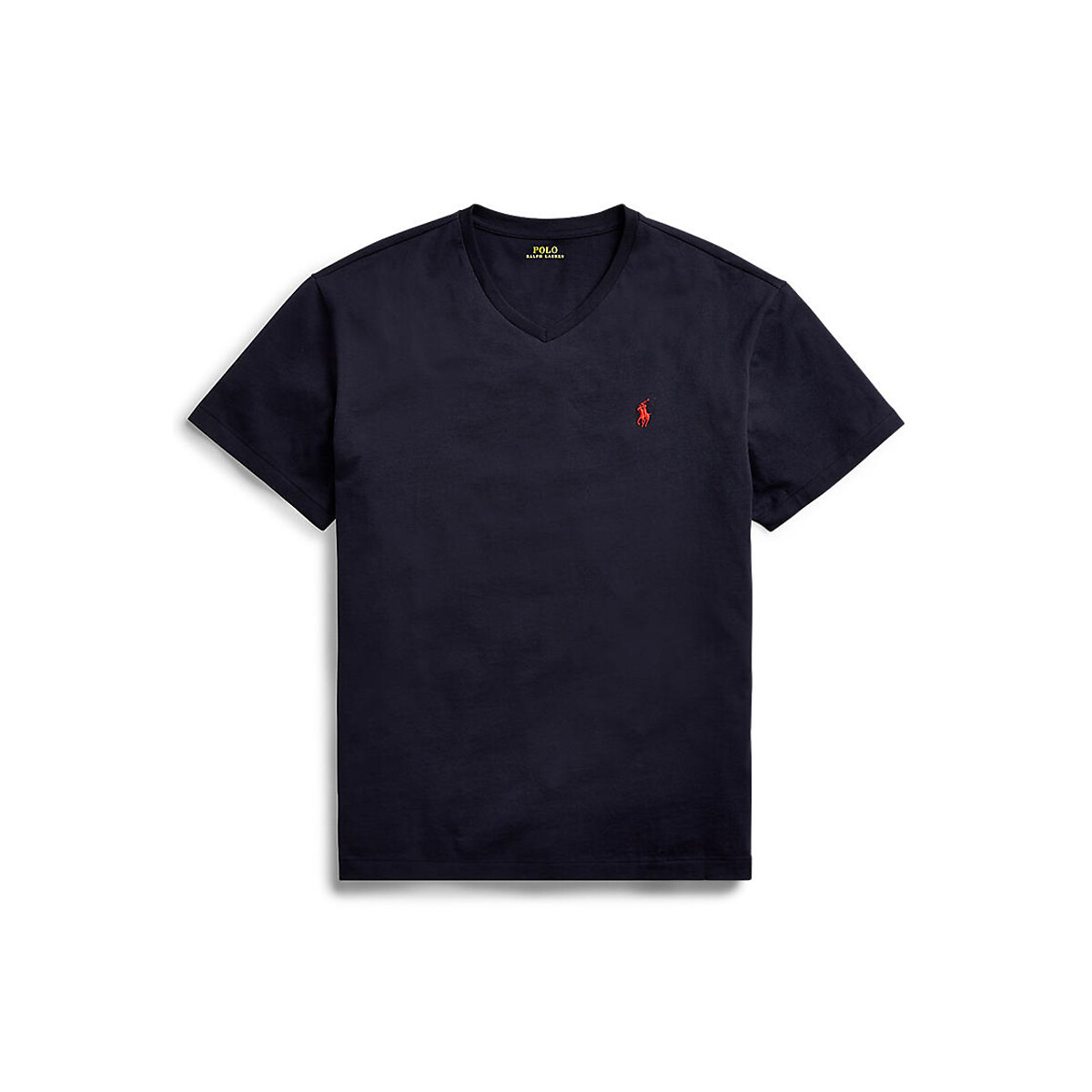 Camiseta POLO RALPH LAUREN com decote em V em malha de algodão.