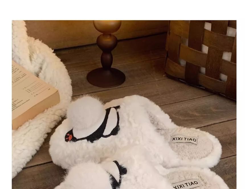 Dalli Daisy - Panda Bobbel Fluffy Pantoffels