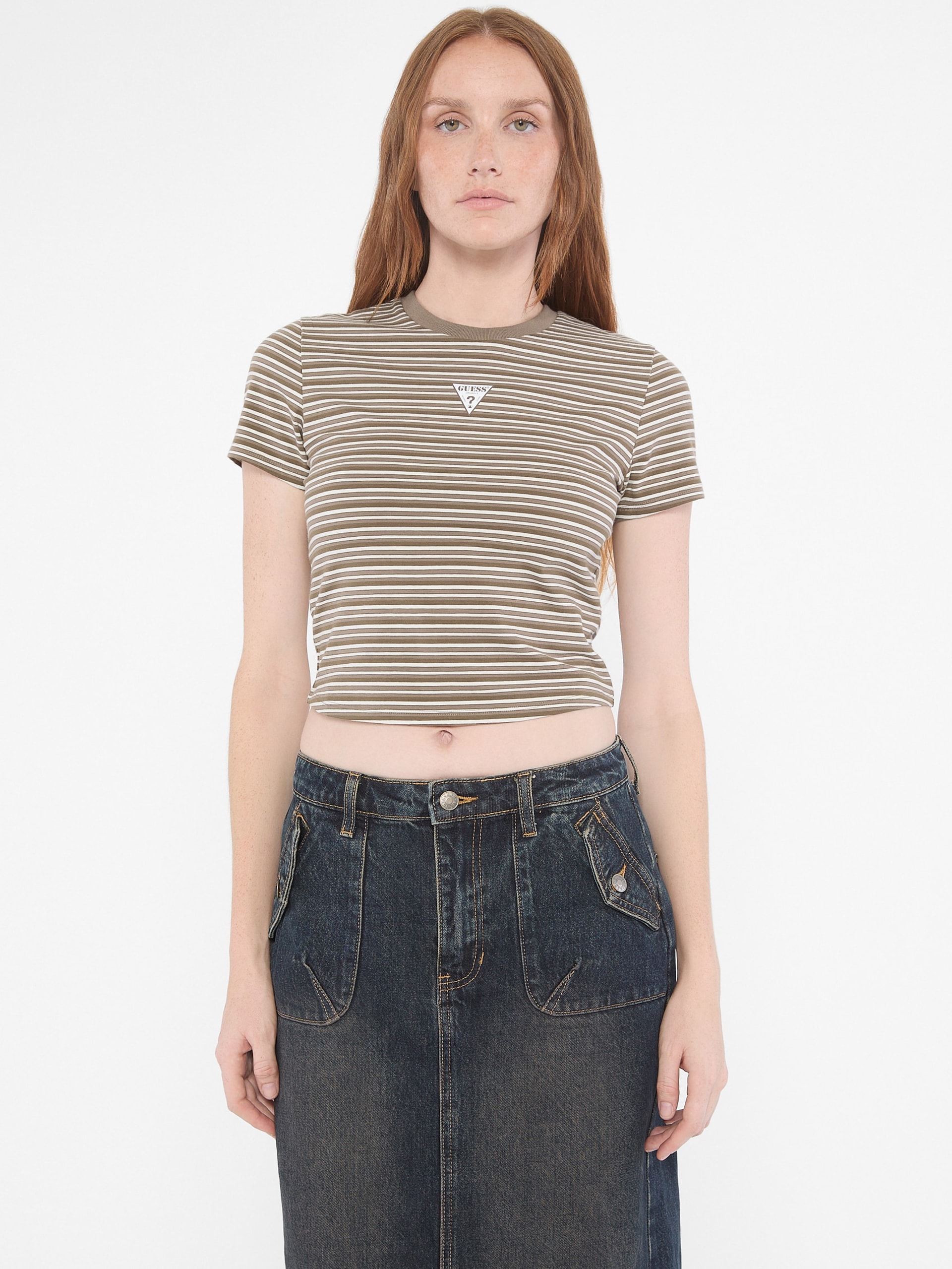 Camiseta infantil listrada GUESS Originals