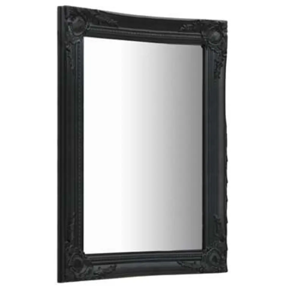 vidaXL - Wandspiegel - Zwart - Hout - 50 x 80 cm